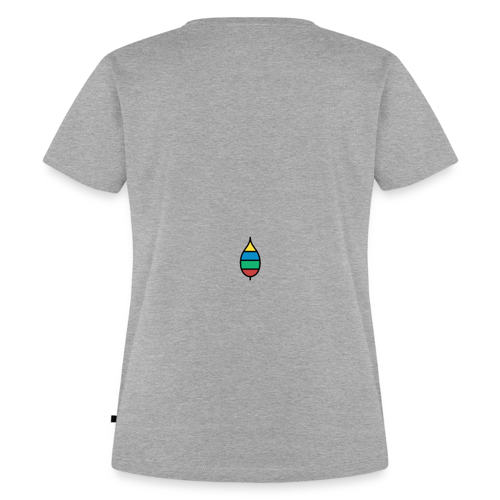 Damen-T-Shirt „oma buntschwanz“ – Baumwolle | buntschwanz - Grau meliert