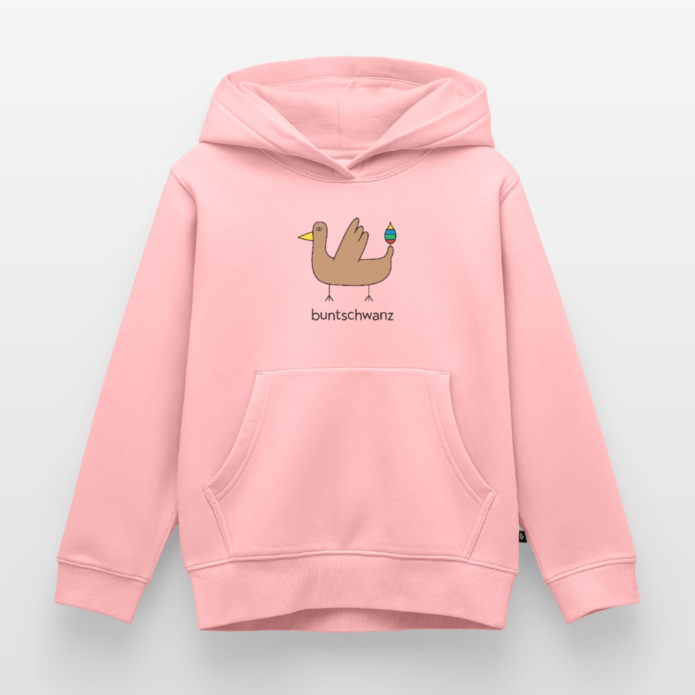 Kinder-Hoodie „Original buntschwanz“ mit Feder-Schwänzchen | buntschwanz - Rosa