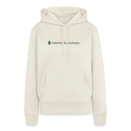 Damen-Hoodie „federherz buntschwanz“ | buntschwanz - Naturweiß