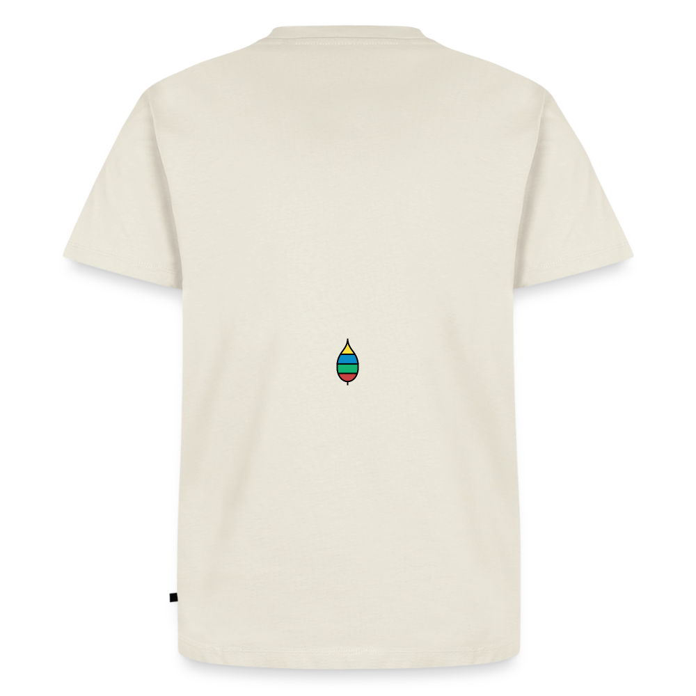 Herren-T-Shirt „federherz buntschwanz“ – Baumwolle | buntschwanz - Naturweiß