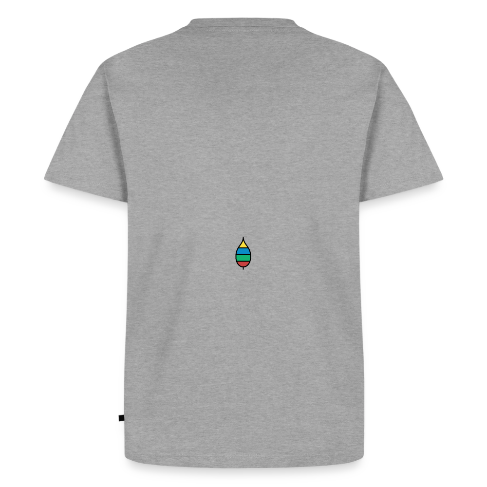 Herren-T-Shirt „federherz buntschwanz“ – Baumwolle | buntschwanz - Grau meliert