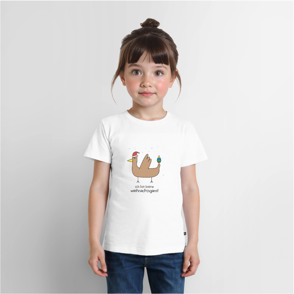Kinder-T-Shirt „ich bin keine weihnachtsgans!“ | buntschwanz - Weiß