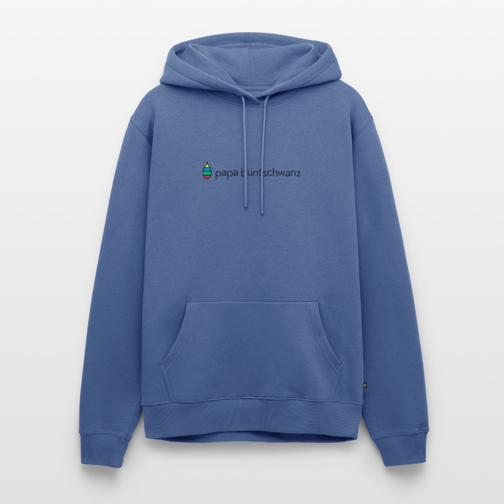 Herren-Hoodie „papa buntschwanz“ | buntschwanz - Taubenblau