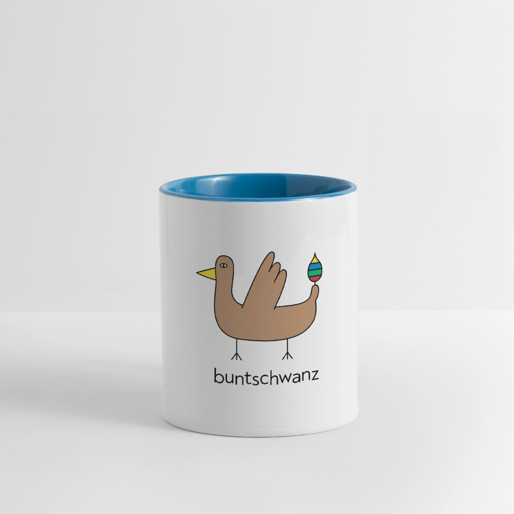 Tasse „Original buntschwanz“ – zweifarbig | buntschwanz - Weiß/Hellblau