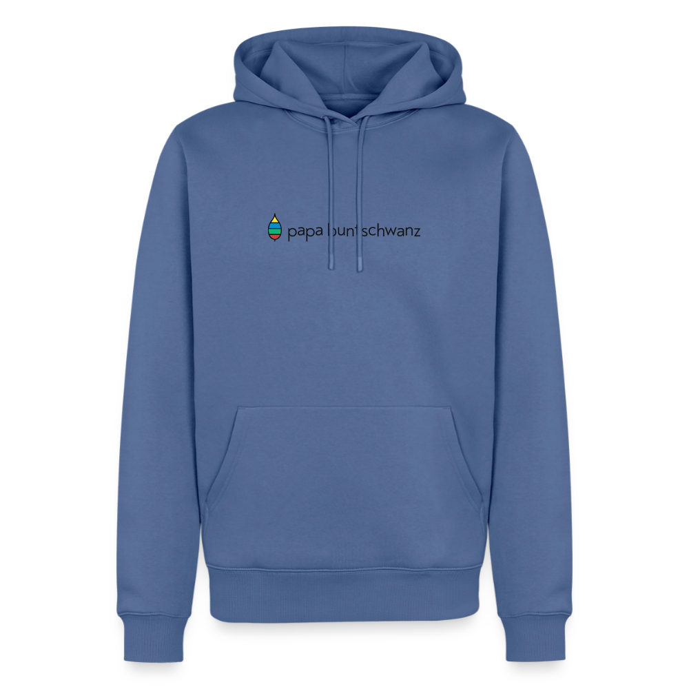 Herren-Hoodie „papa buntschwanz“ | buntschwanz - Taubenblau