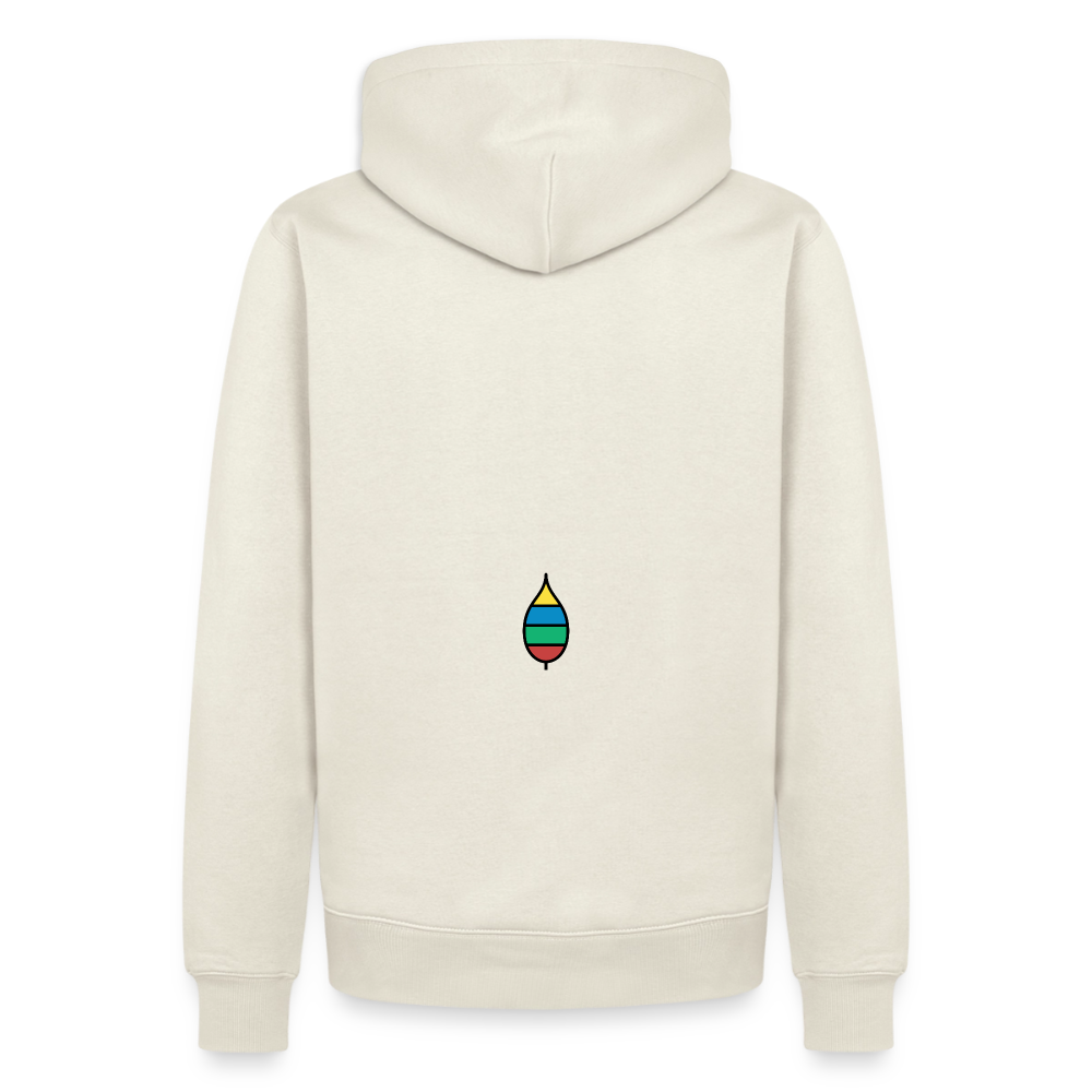 Herren-Hoodie „federherz buntschwanz“ | buntschwanz - Naturweiß