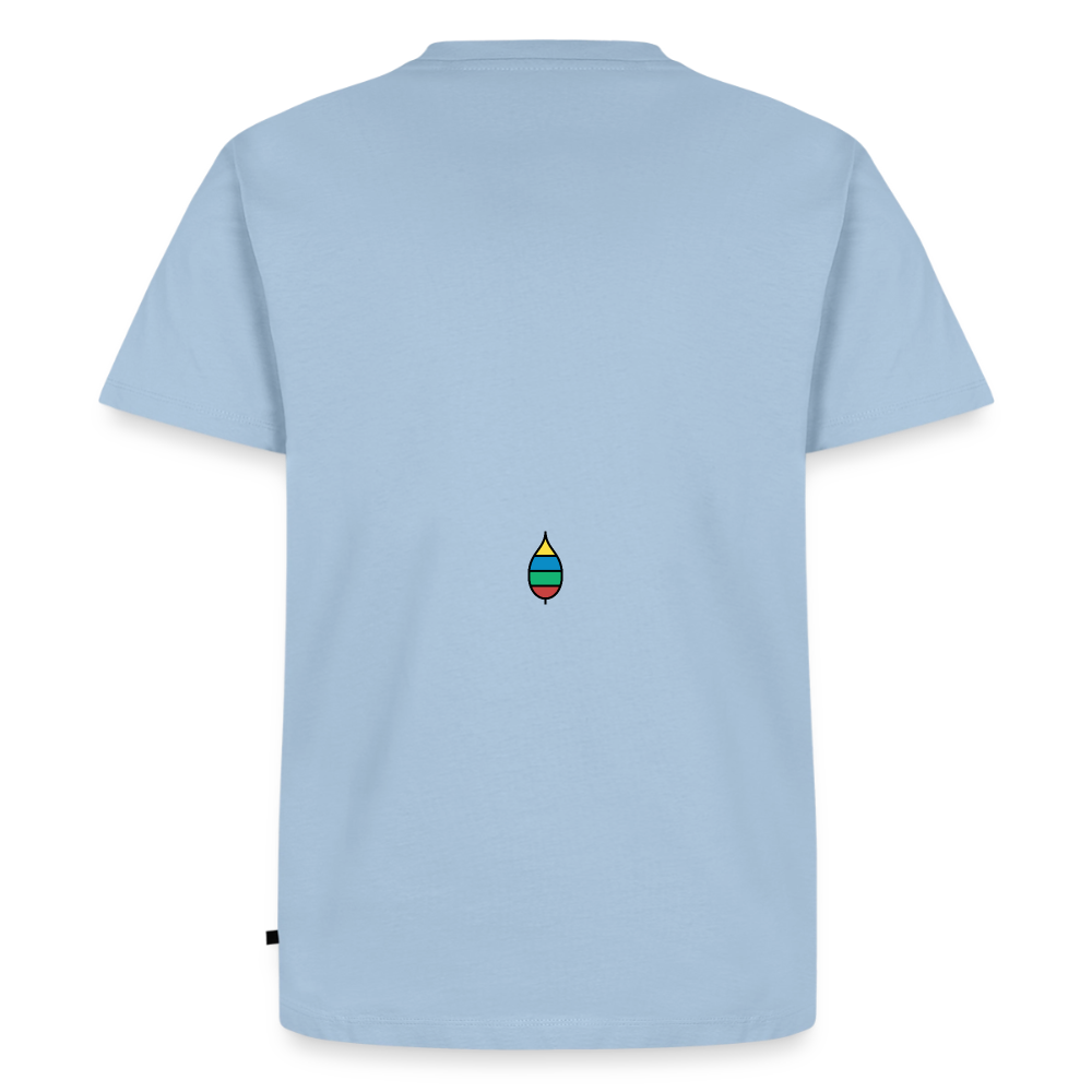 Herren-T-Shirt „federherz buntschwanz“ – Baumwolle | buntschwanz - Hellblau