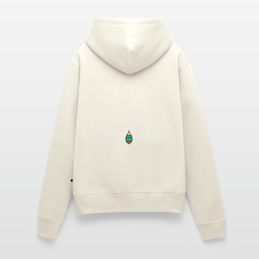 Damen-Hoodie „federherz buntschwanz“ | buntschwanz - Naturweiß