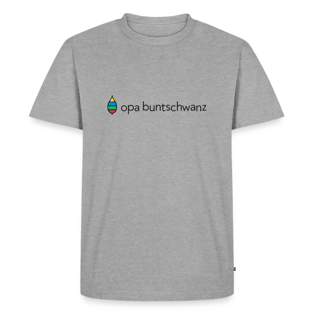 Herren-T-Shirt „opa buntschwanz“ – Baumwolle | buntschwanz - Grau meliert